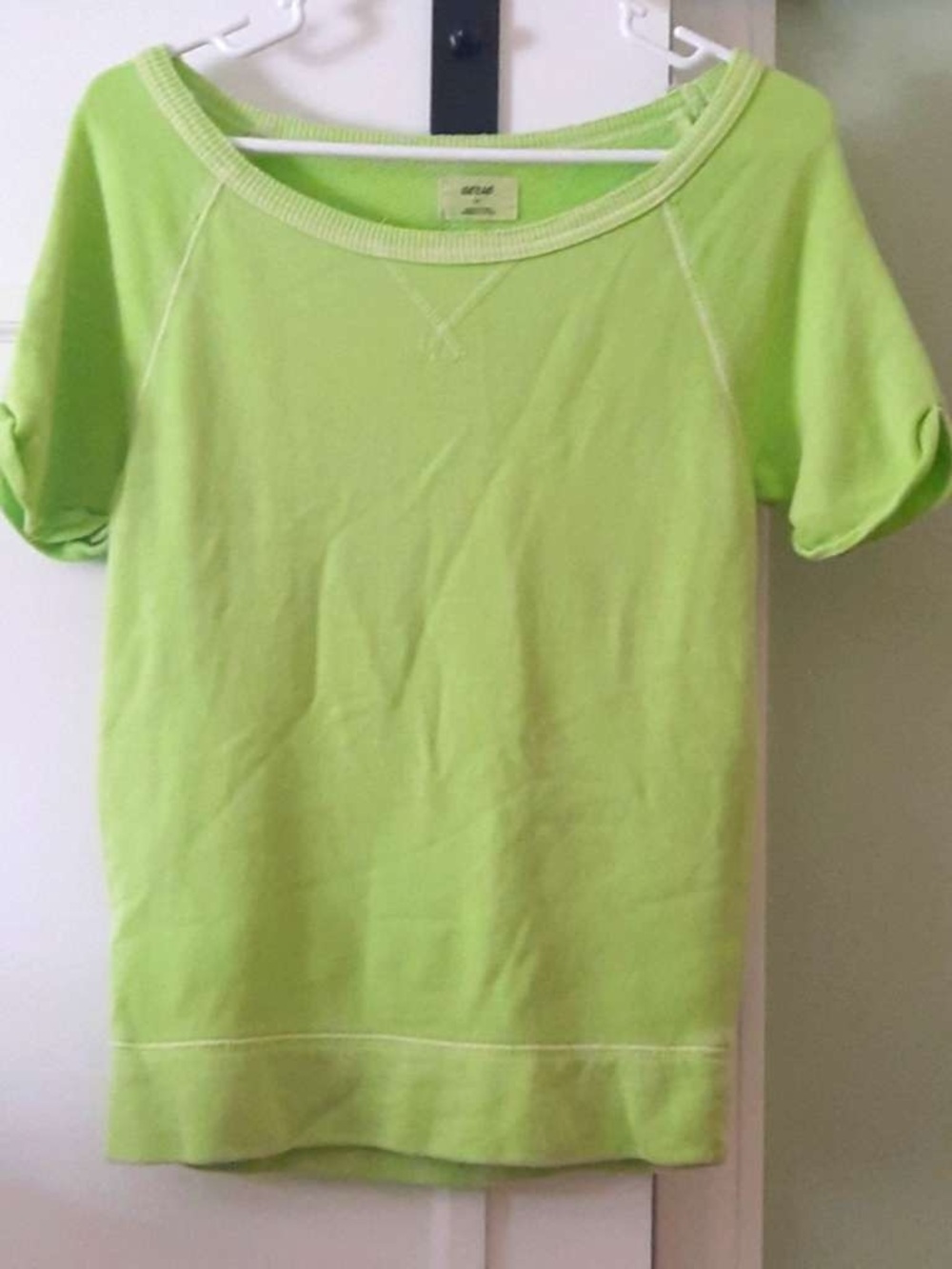 Light Lime Short-Sleeve Knit Top